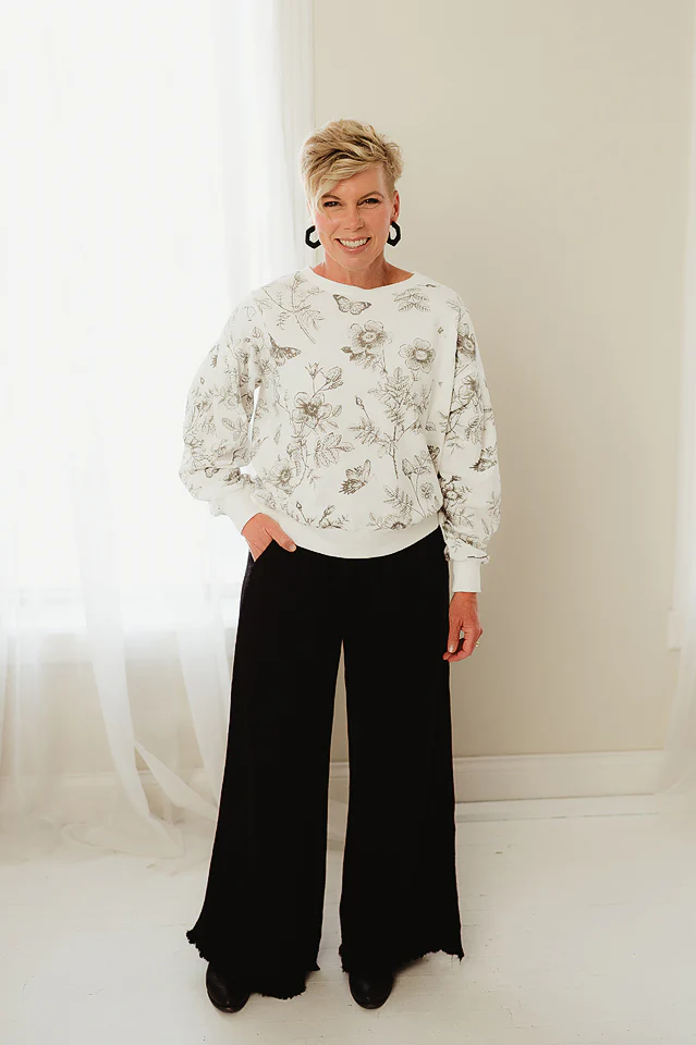 Floral French Terry Top - Image 2