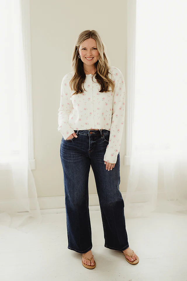 Dainty Bloom Sweater Top - Image 2