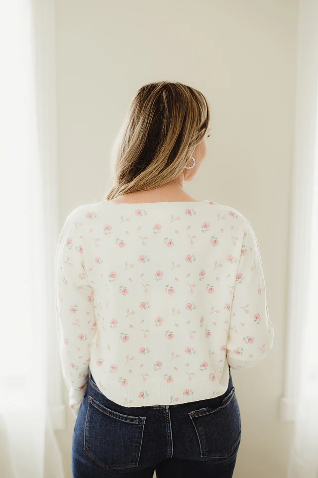 Dainty Bloom Sweater Top - Image 4