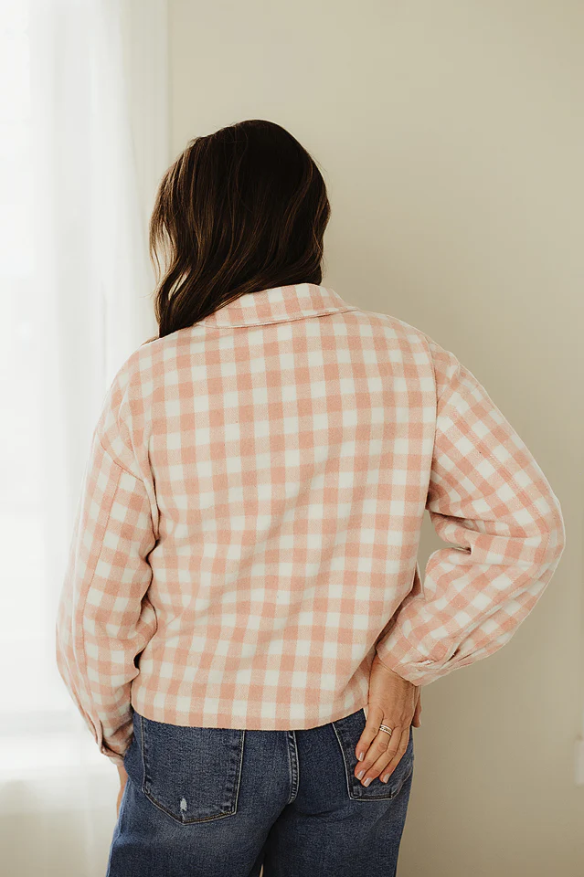 Gingham Crop Jacket - Image 3