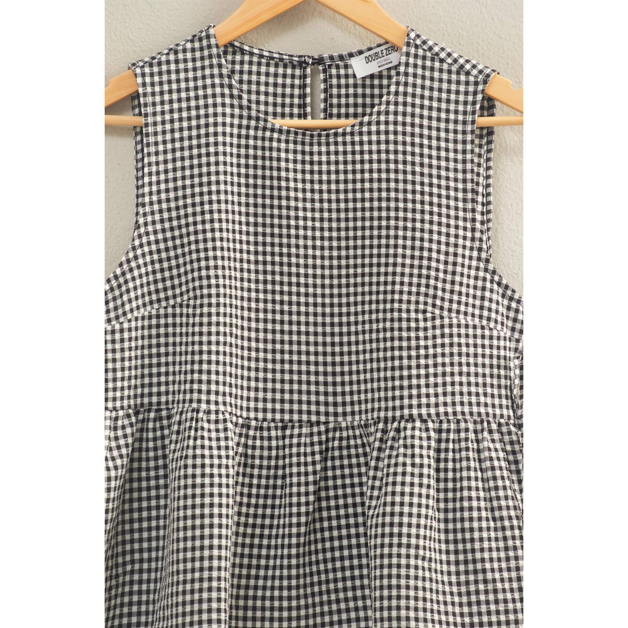 Black Sunlit Gingham Tank - Image 3