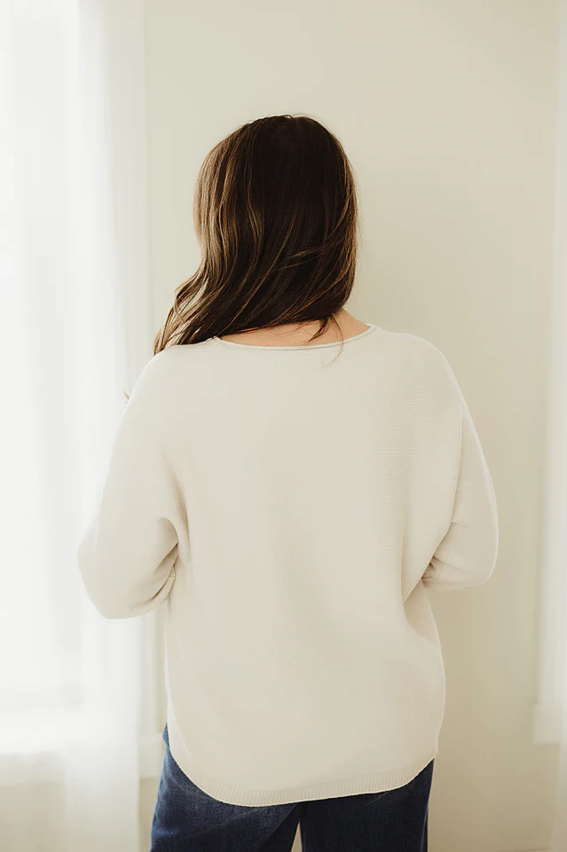 Sand Beige Polished Grace Sweater - Image 4