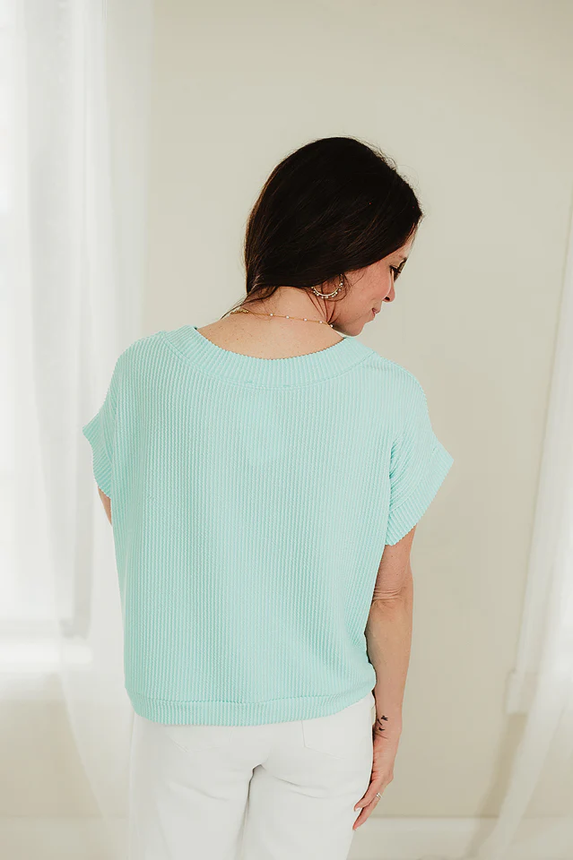 Mint Signature Rib Cap Sleeve - Image 4