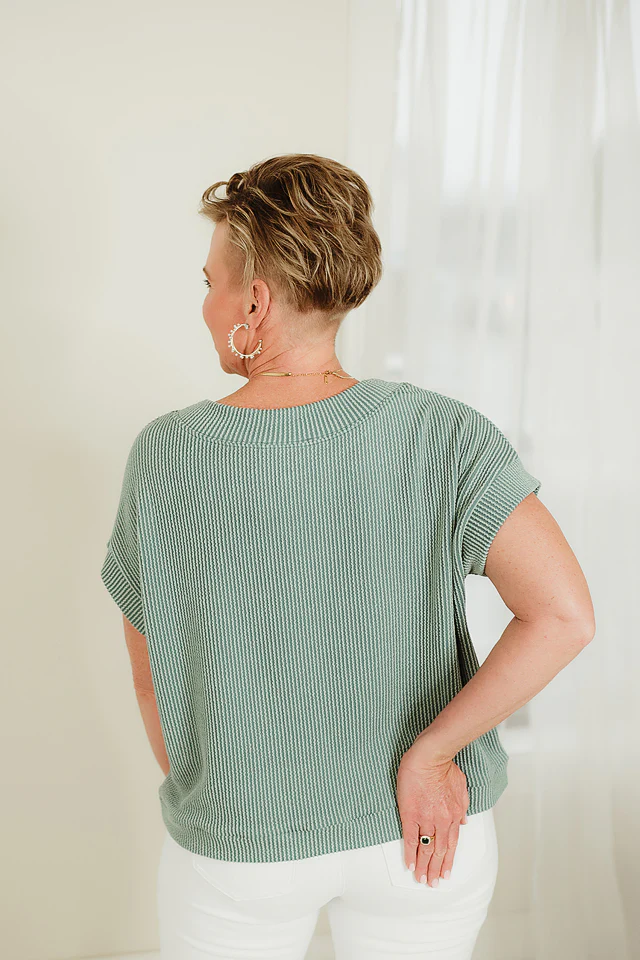 Jade Signature Rib Cap Sleeve - Image 4