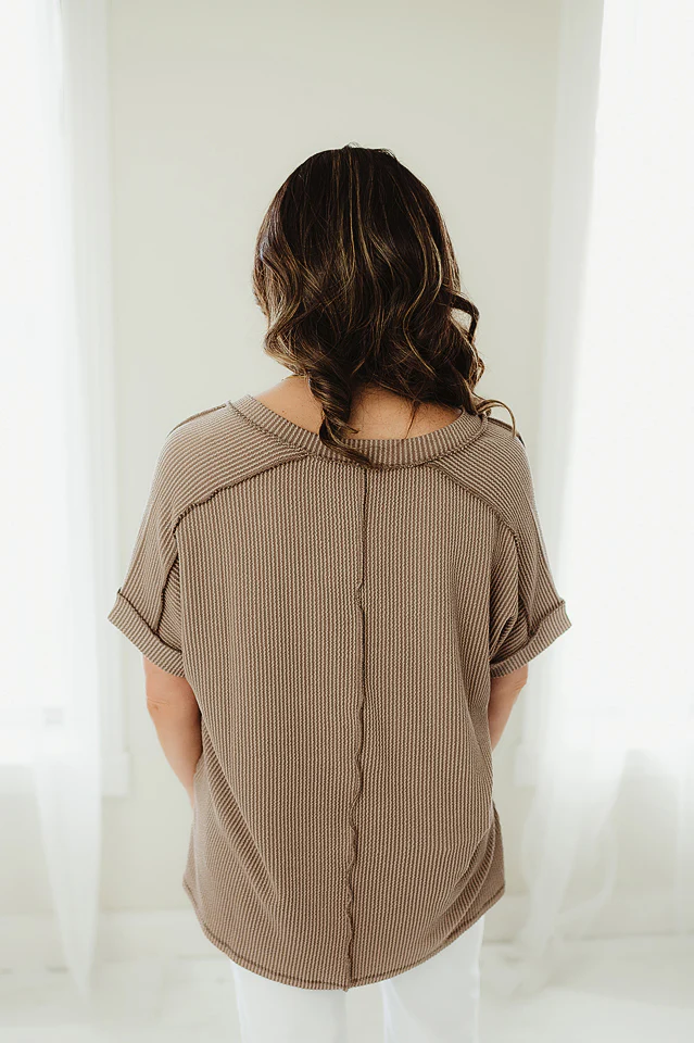 Mocha Soft Edge Hi-Low Top - Image 4