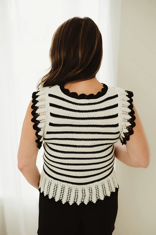 Oatmeal Sugar Stripe Top - Image 2