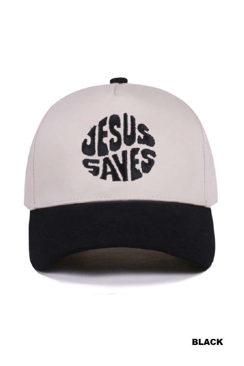 Black "JESUS SAVES" Hat