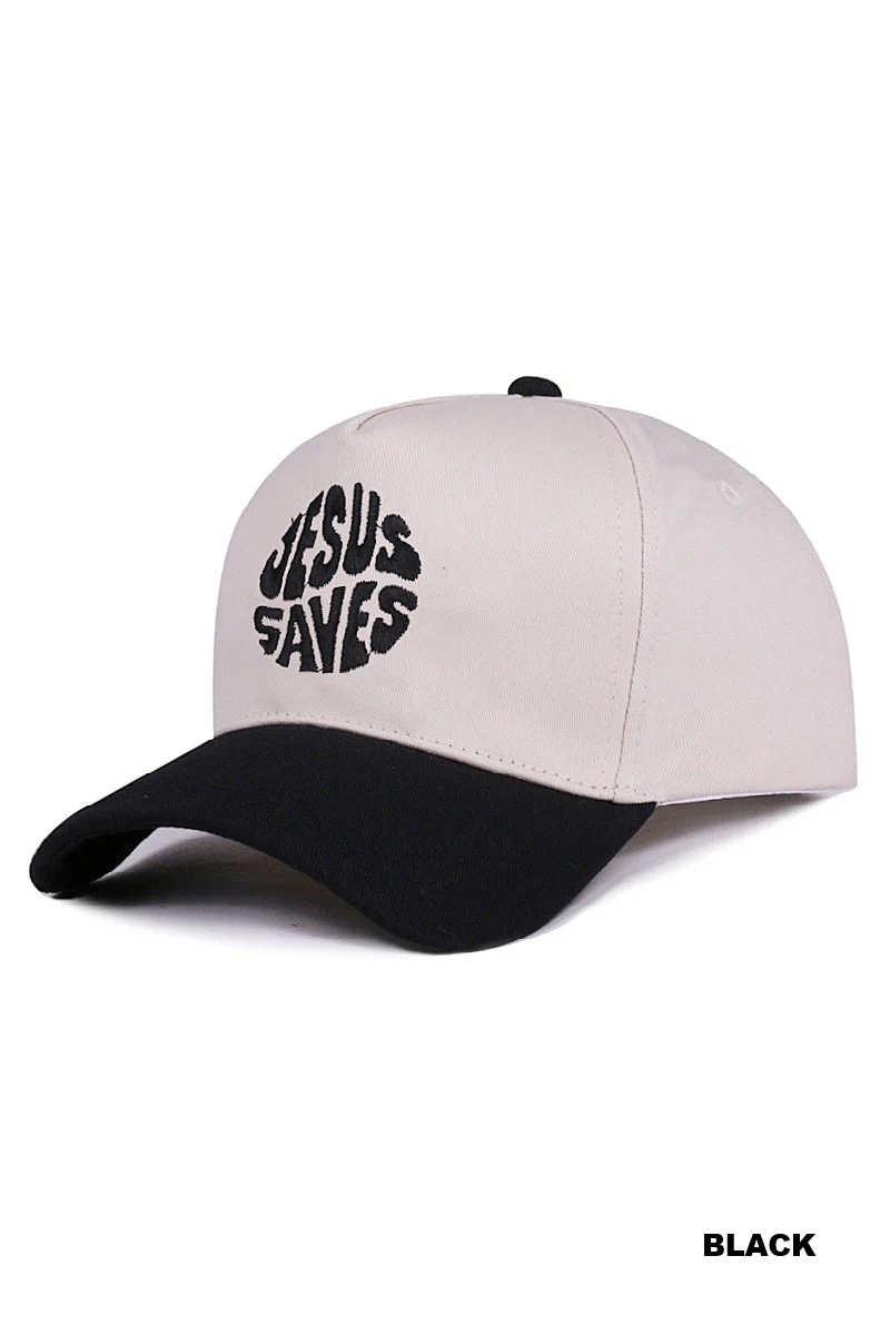 Black "JESUS SAVES" Hat - Image 3