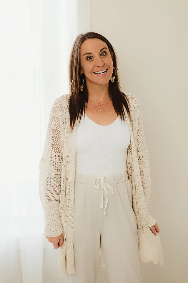 Knit Netted Cardi - Image 4