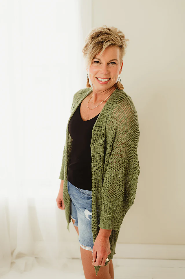 Knit Netted Cardi - Image 9