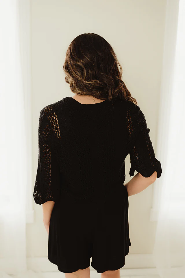 Black Scallop Drift Top - Image 5