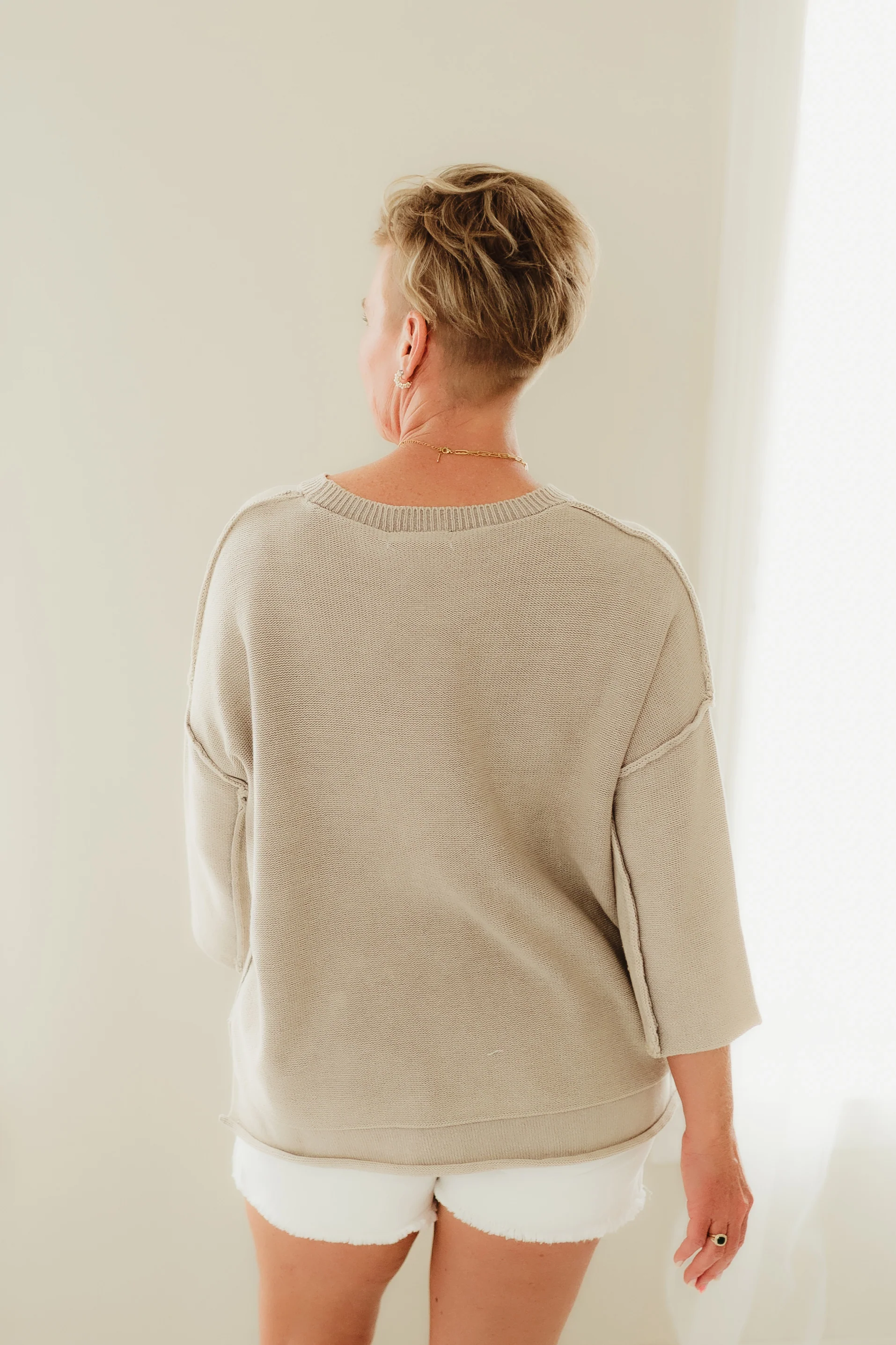 Light Mocha Laidback Luxe Sweater - Image 4