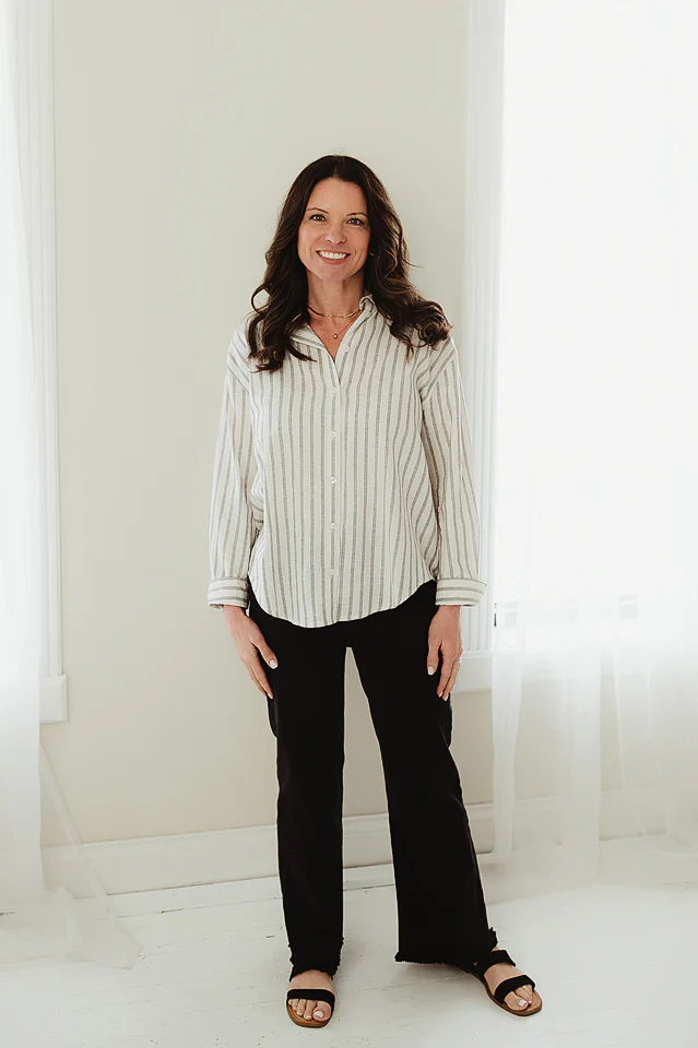Natural Smart Stripe Blouse - Image 2