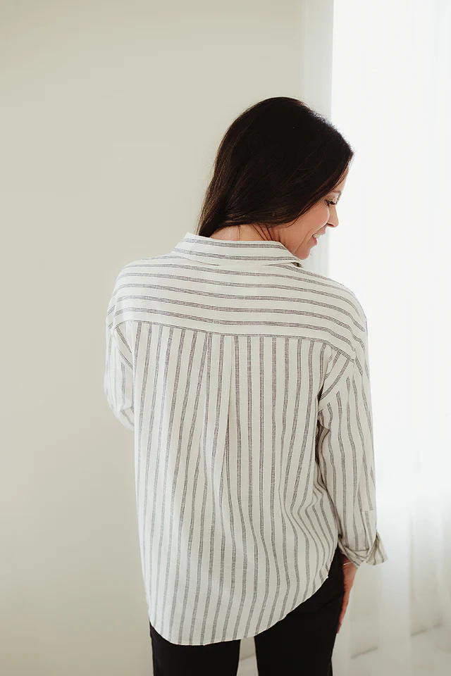 Natural Smart Stripe Blouse - Image 4