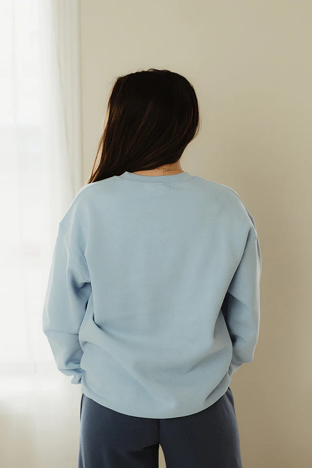 Light Blue Pray Statement Crew - Image 3