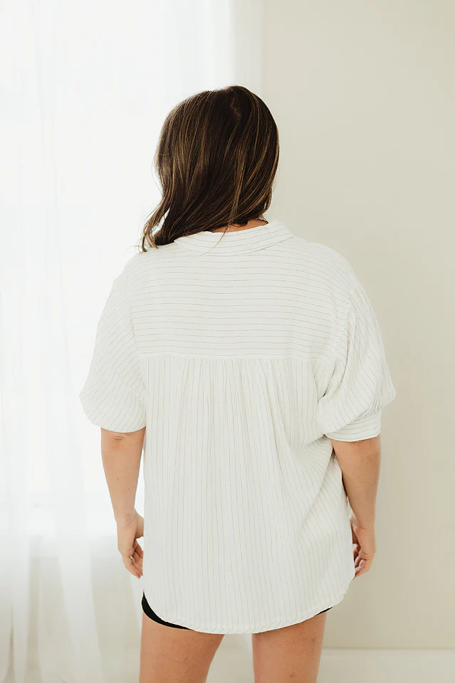 Linen Stripe Top - Image 3