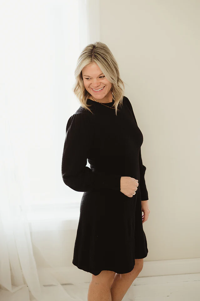 Puff & Flare Sweater Dress - Image 3