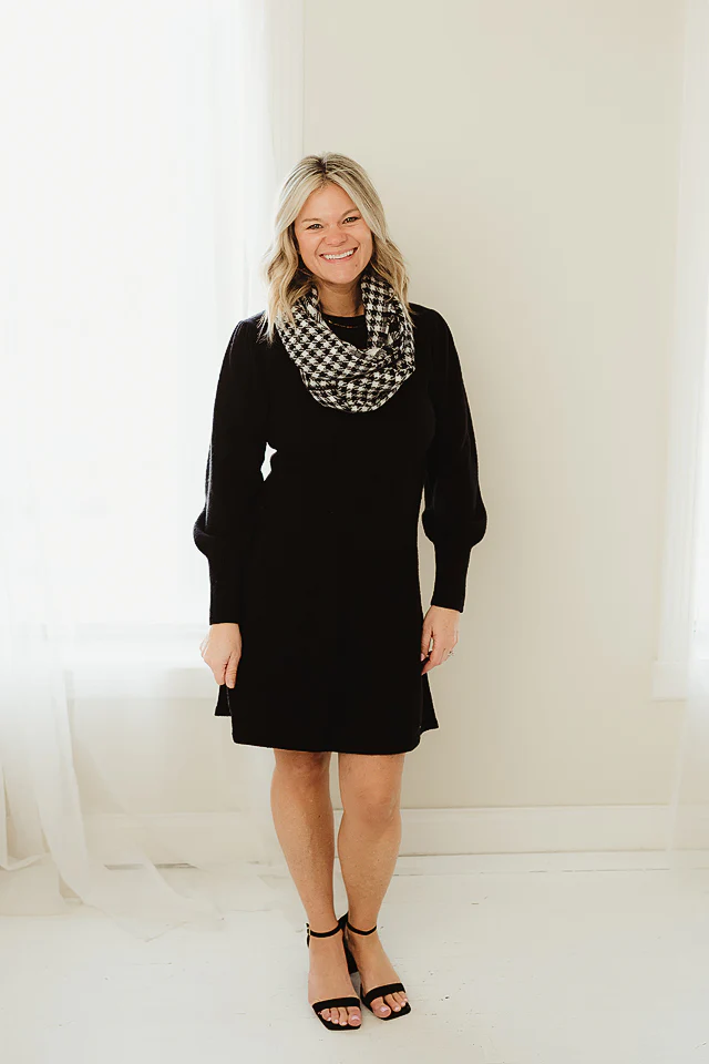 Puff & Flare Sweater Dress - Image 6