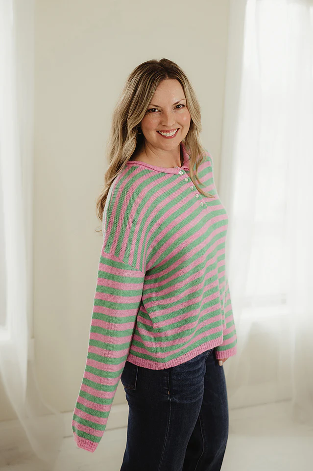 Pink & Mint Emmy Pullover - Image 2