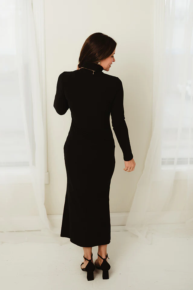 Timeless Turtleneck Rib Dress - Image 2