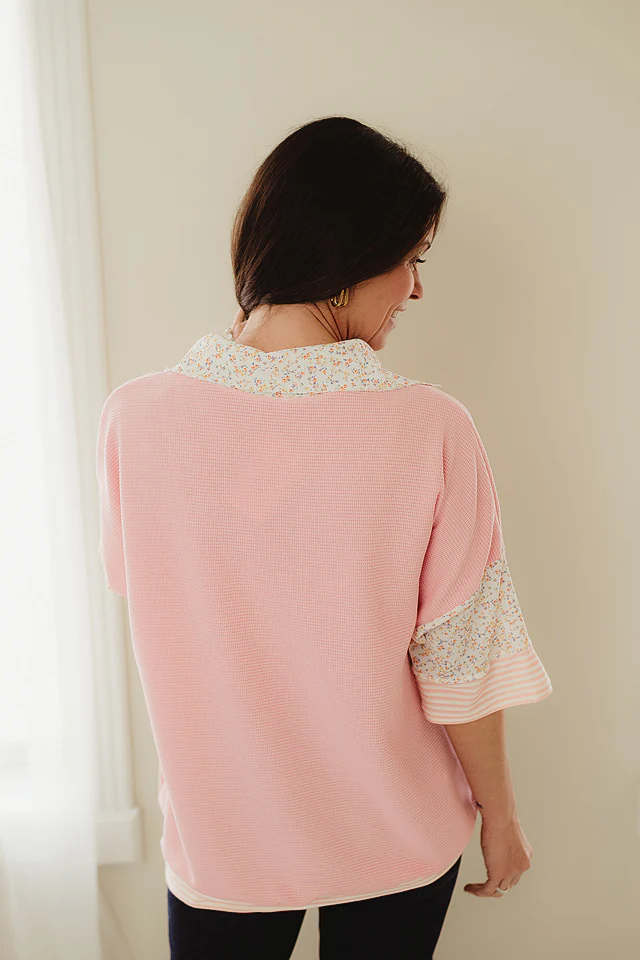 Bloom Mixed-Print Top - Image 3