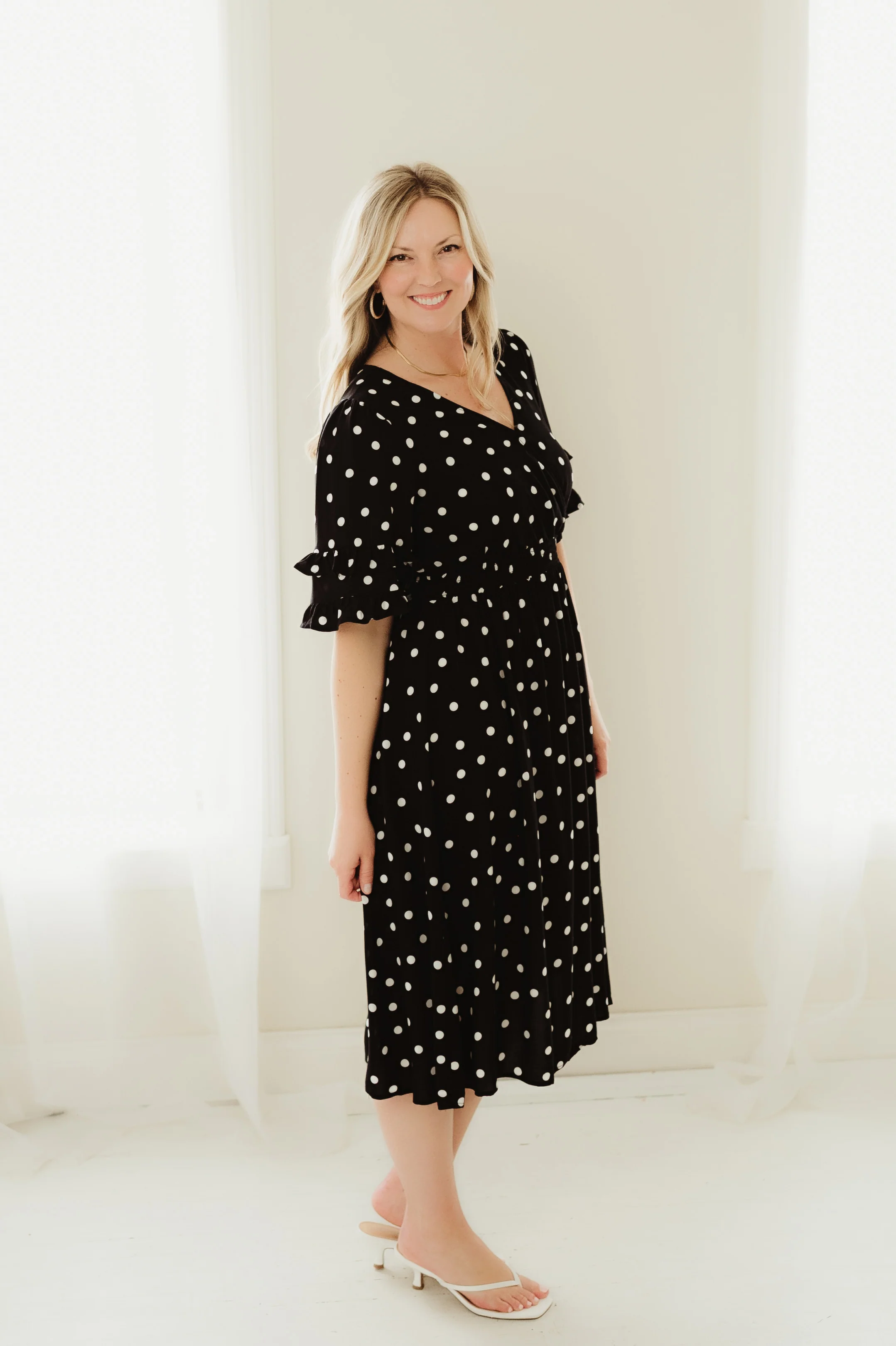 Luna Polka Dot Midi - Image 2