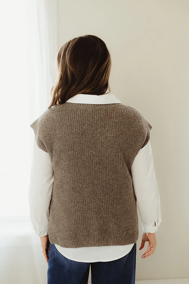 Mocha Chic Sweater Vest - Image 4