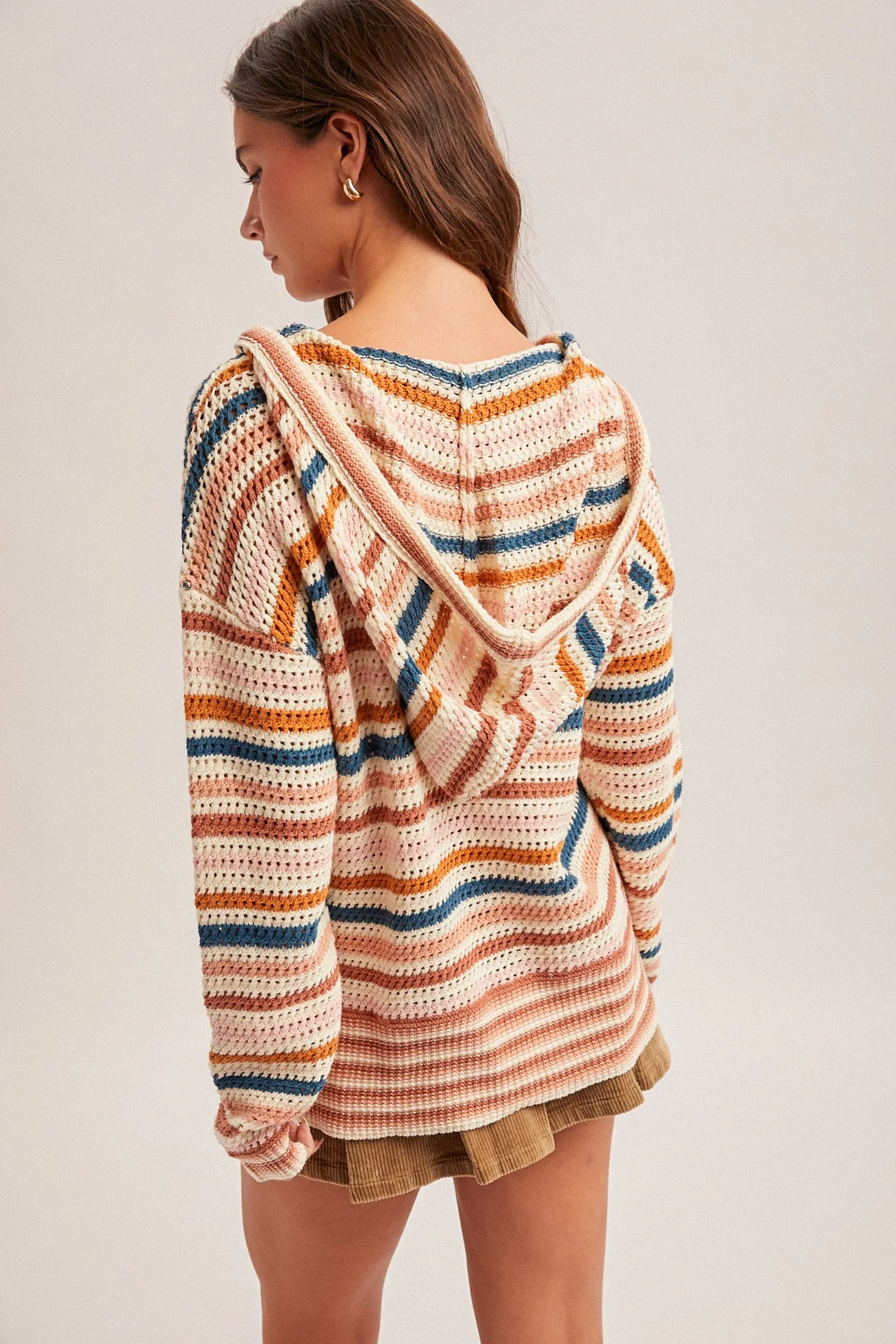 Sunset Stripe Oversized Hoodie - Image 4