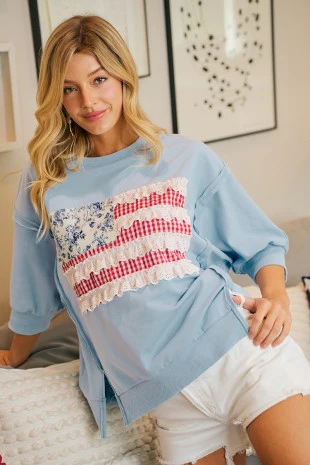 Flag Patchwork Pullover