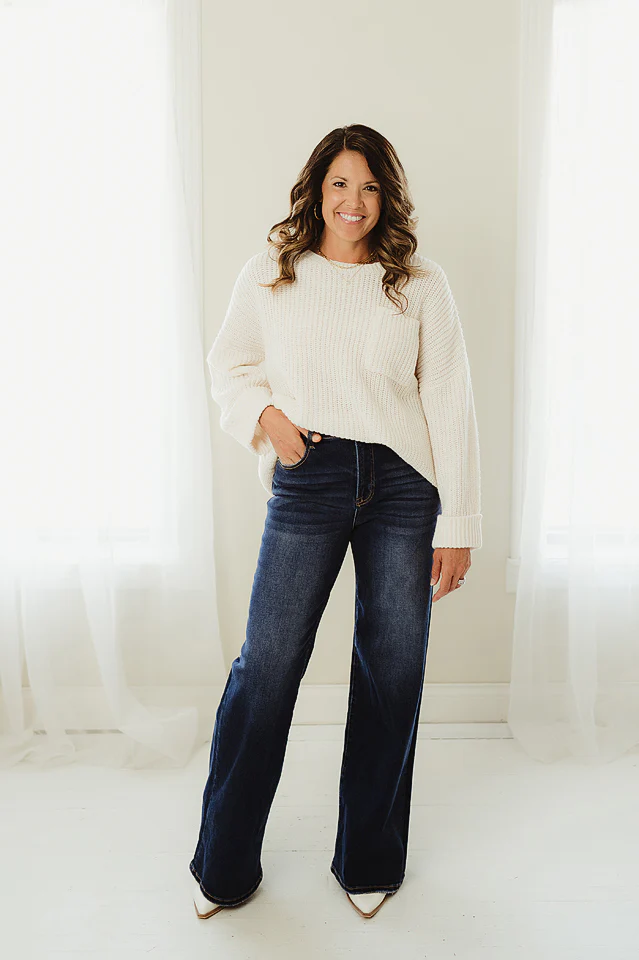 Ribbed Oversize Knit Sweater - Image 2