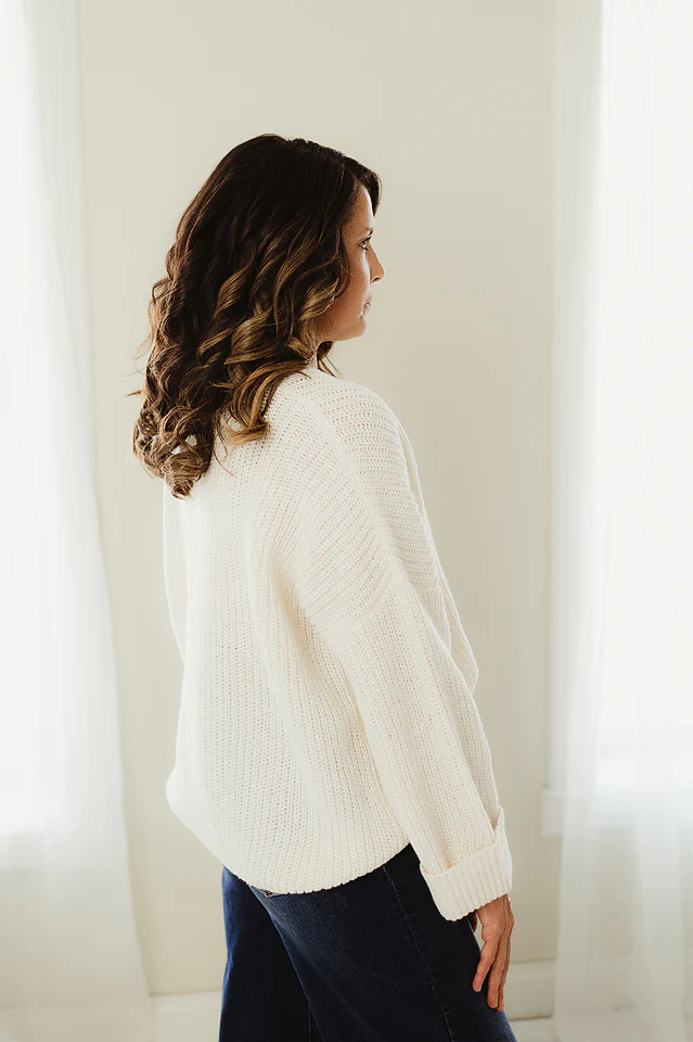 Ribbed Oversize Knit Sweater - Image 7