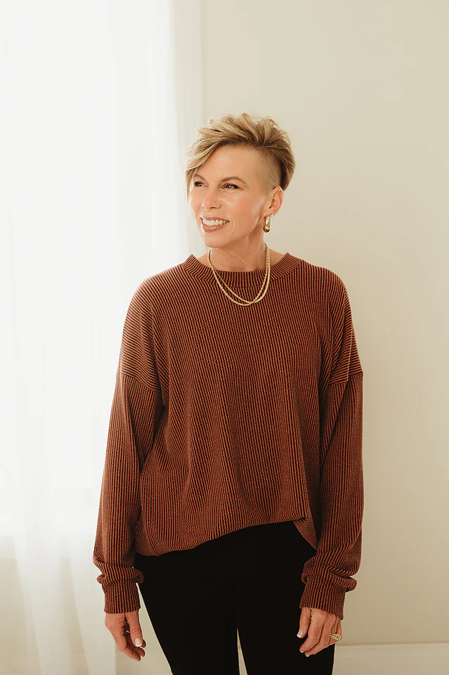 Oversized Two Tone Pullover {more colors available} - Image 29