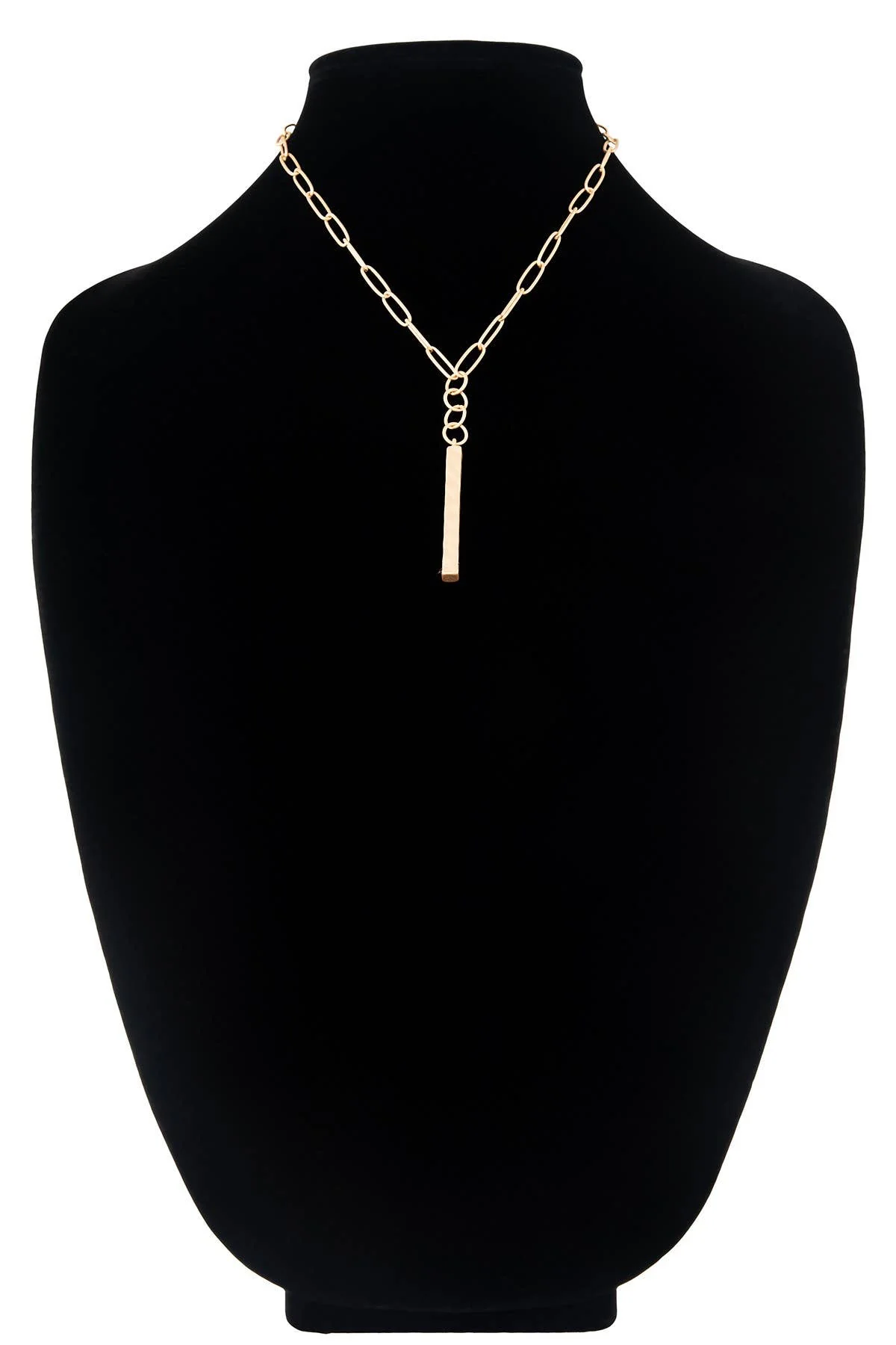 Paperclip Chain Bar Necklace - Image 2