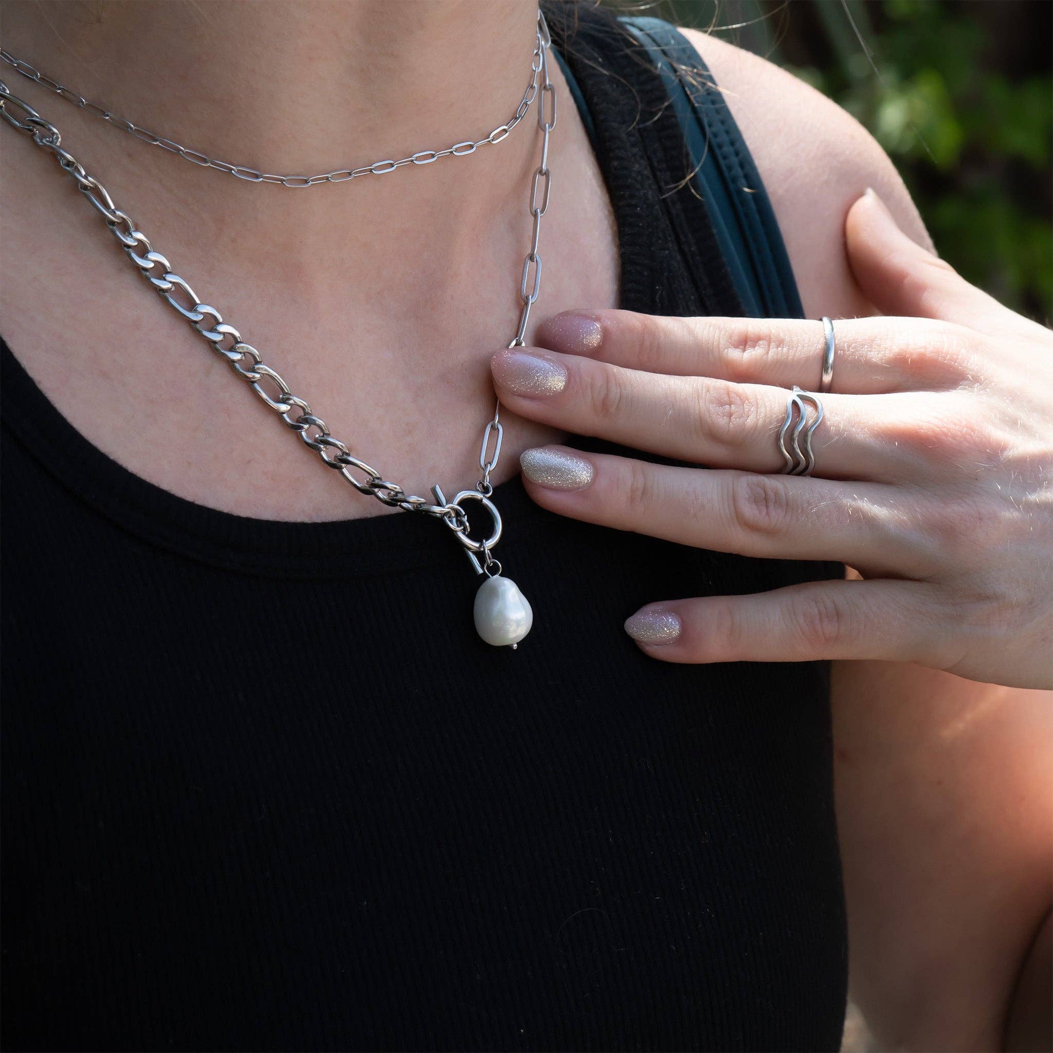 Pearl Charm Necklace - Image 11