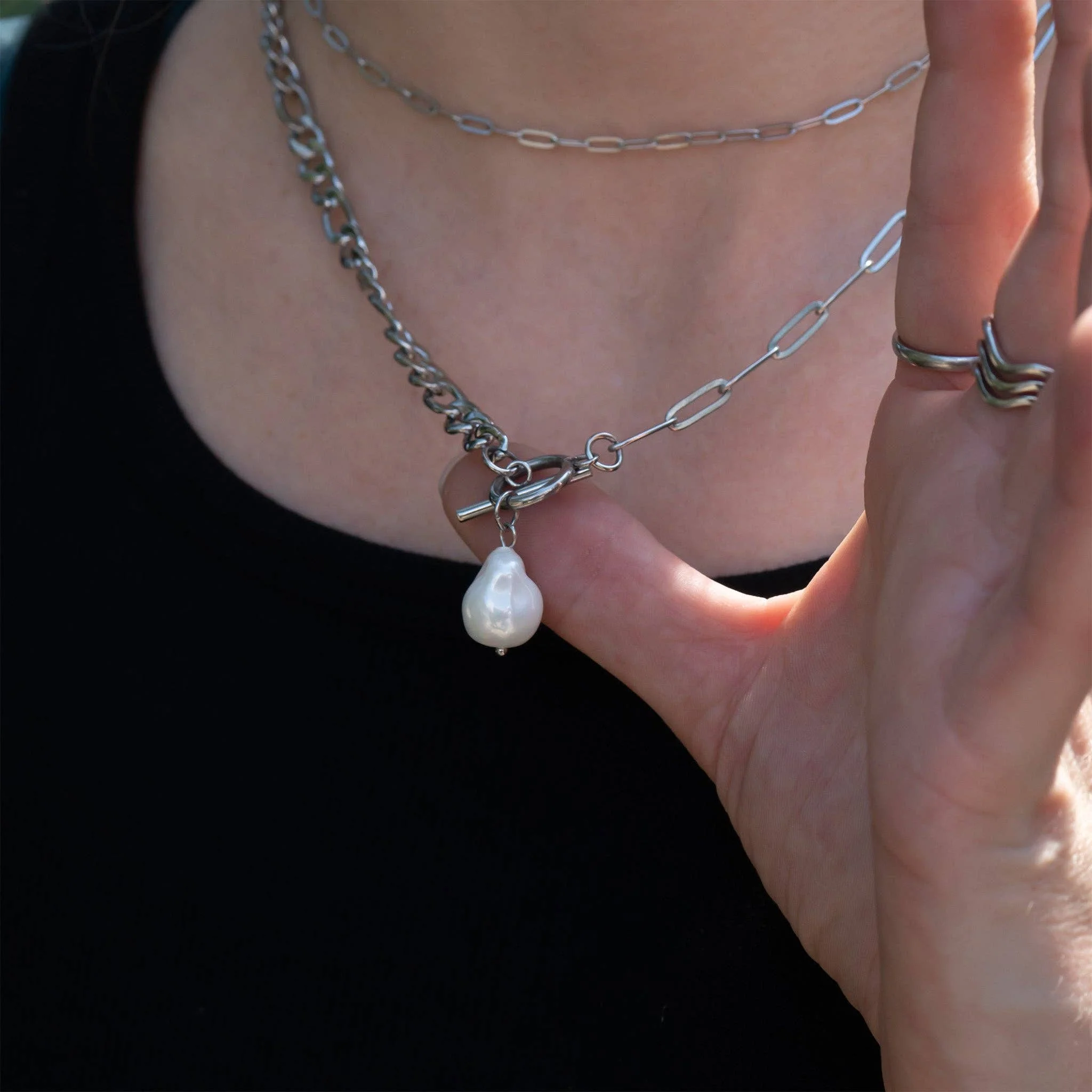 Pearl Charm Necklace - Image 12