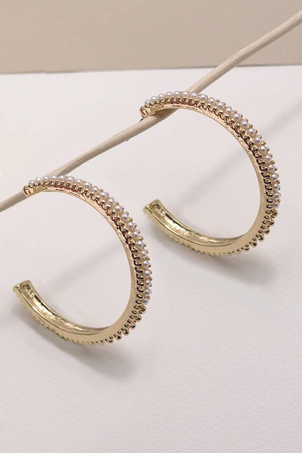 Pearl Pave Hoops - Image 3