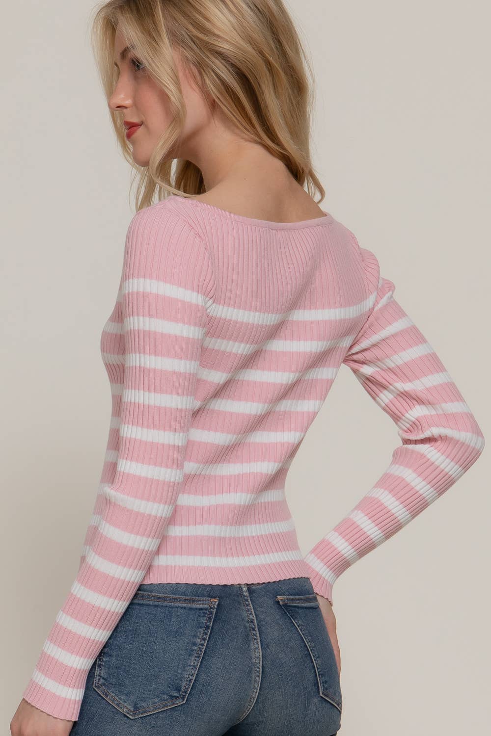 Pink Coast Stripe Sweater - Image 3