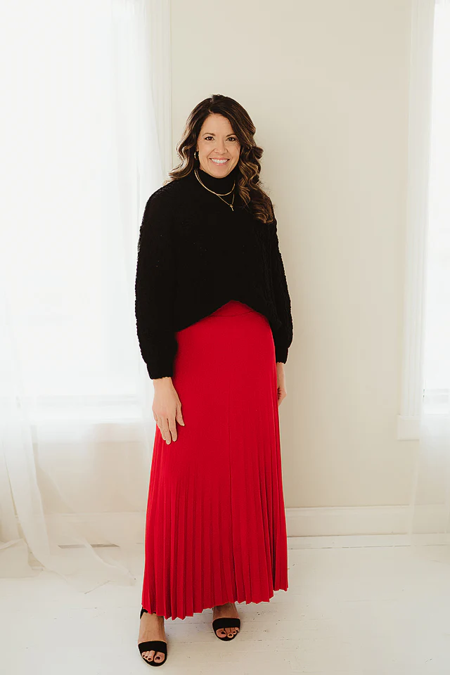 Pleated Holiday Maxi Skirt - Image 2