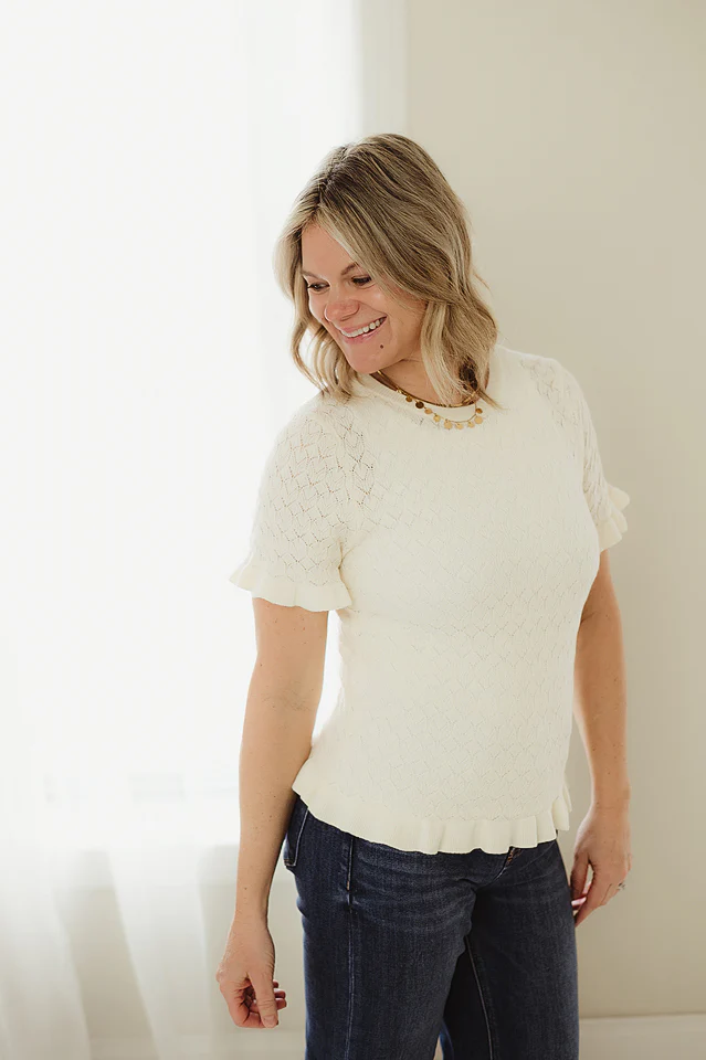 Whispering Ruffles Sweater - Image 2
