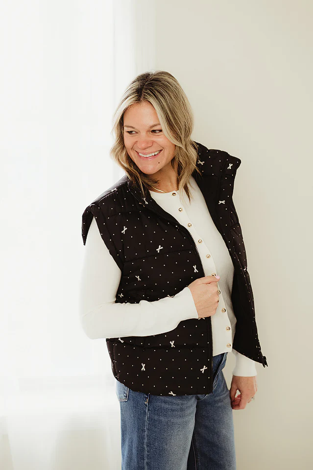 Polka Dot Bow Vest - Image 5