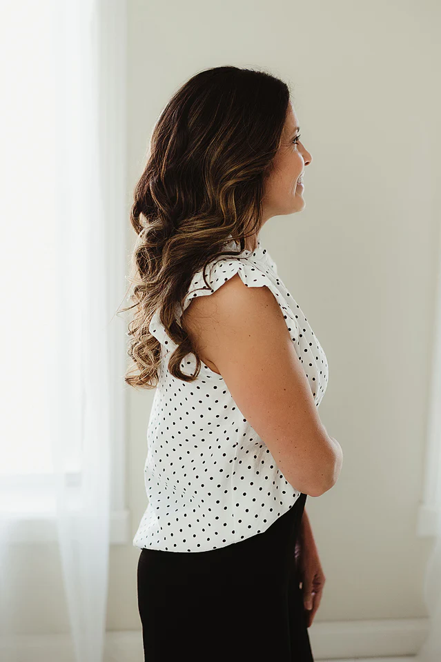 Polka Dot Ruffle Sleeve - Image 3
