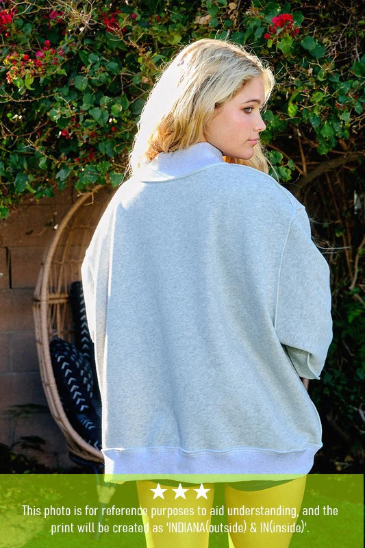 'INDIANA & IN' Reversible Mockneck - Image 3