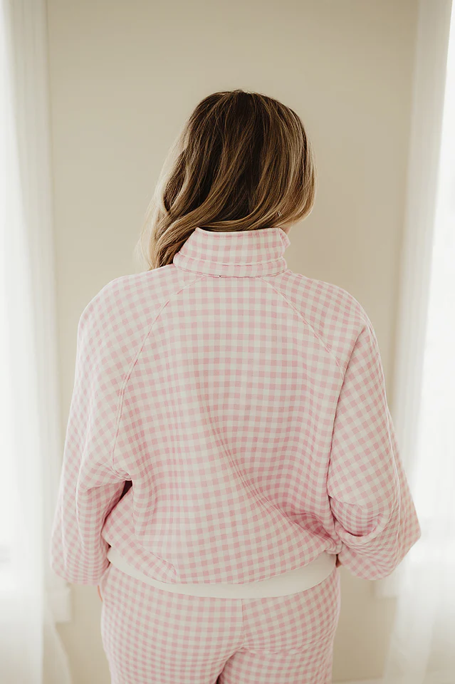 Gingham Quarter-Snap Pullover - Image 4