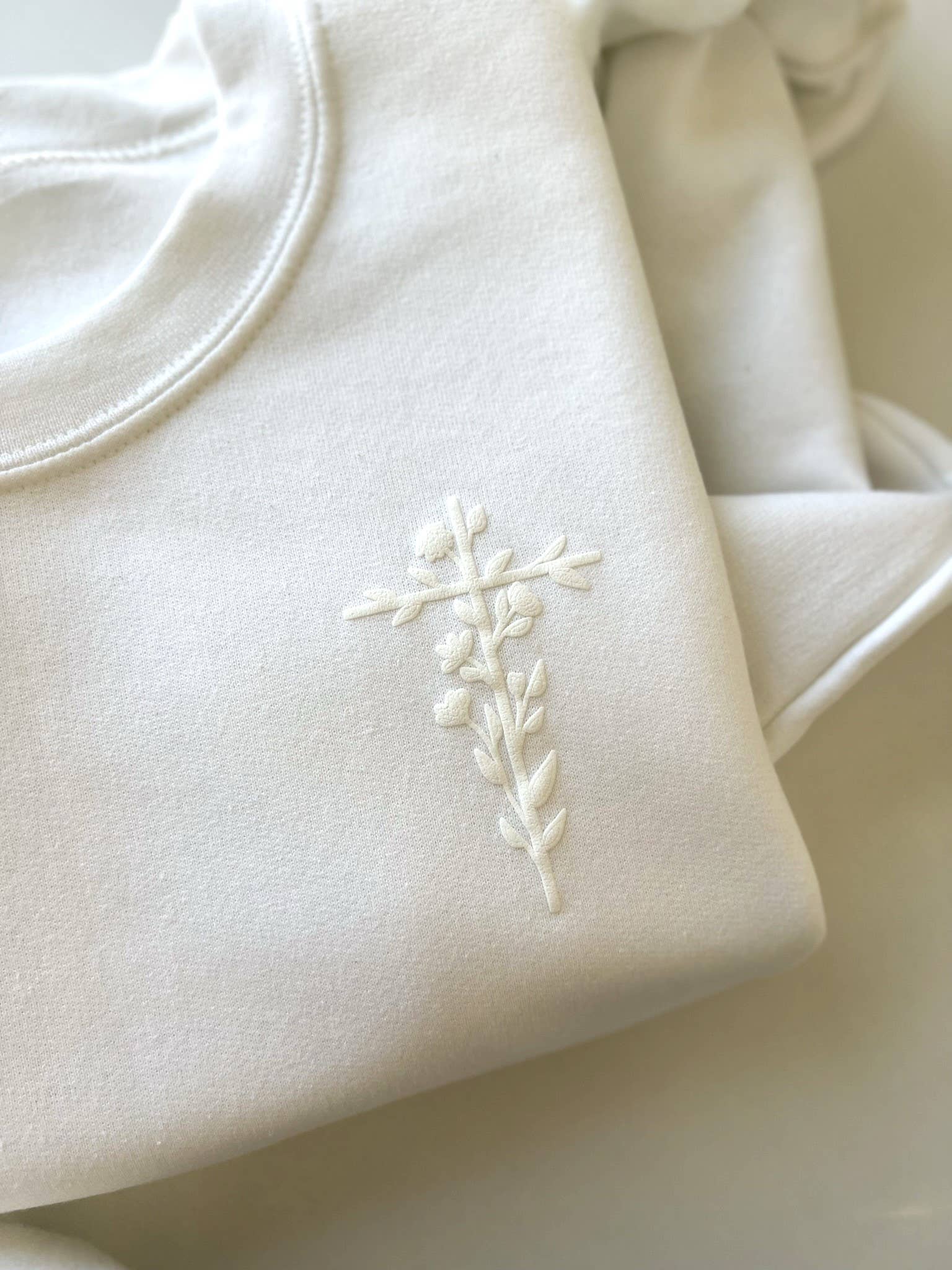Puff Flower Cross Crewneck - Image 5