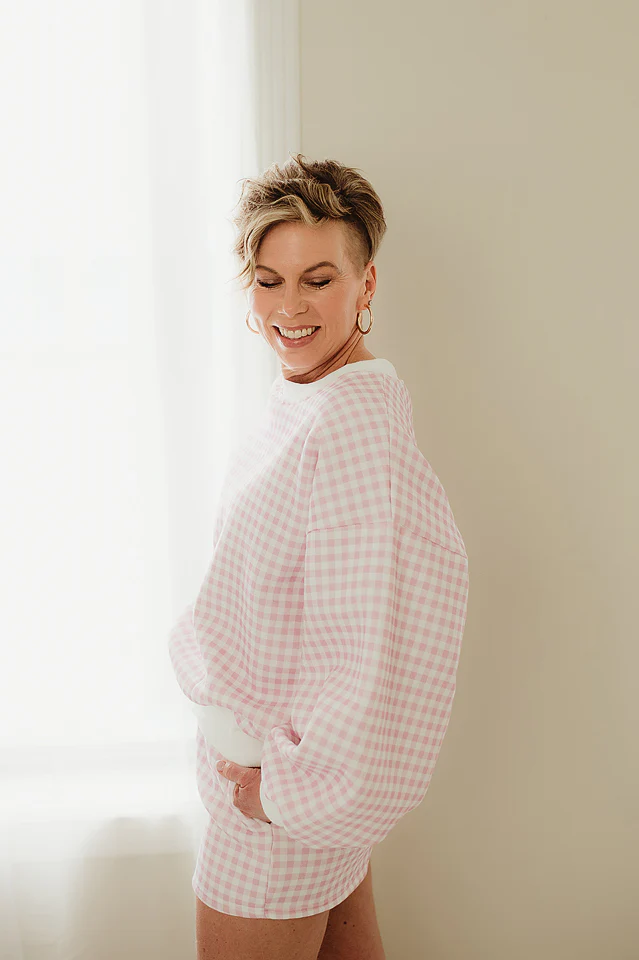 Pink Gingham Lounge Set - Image 4