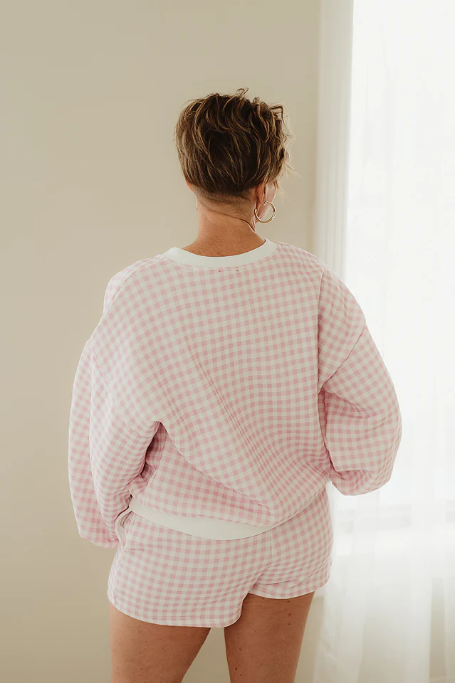Pink Gingham Lounge Set - Image 5