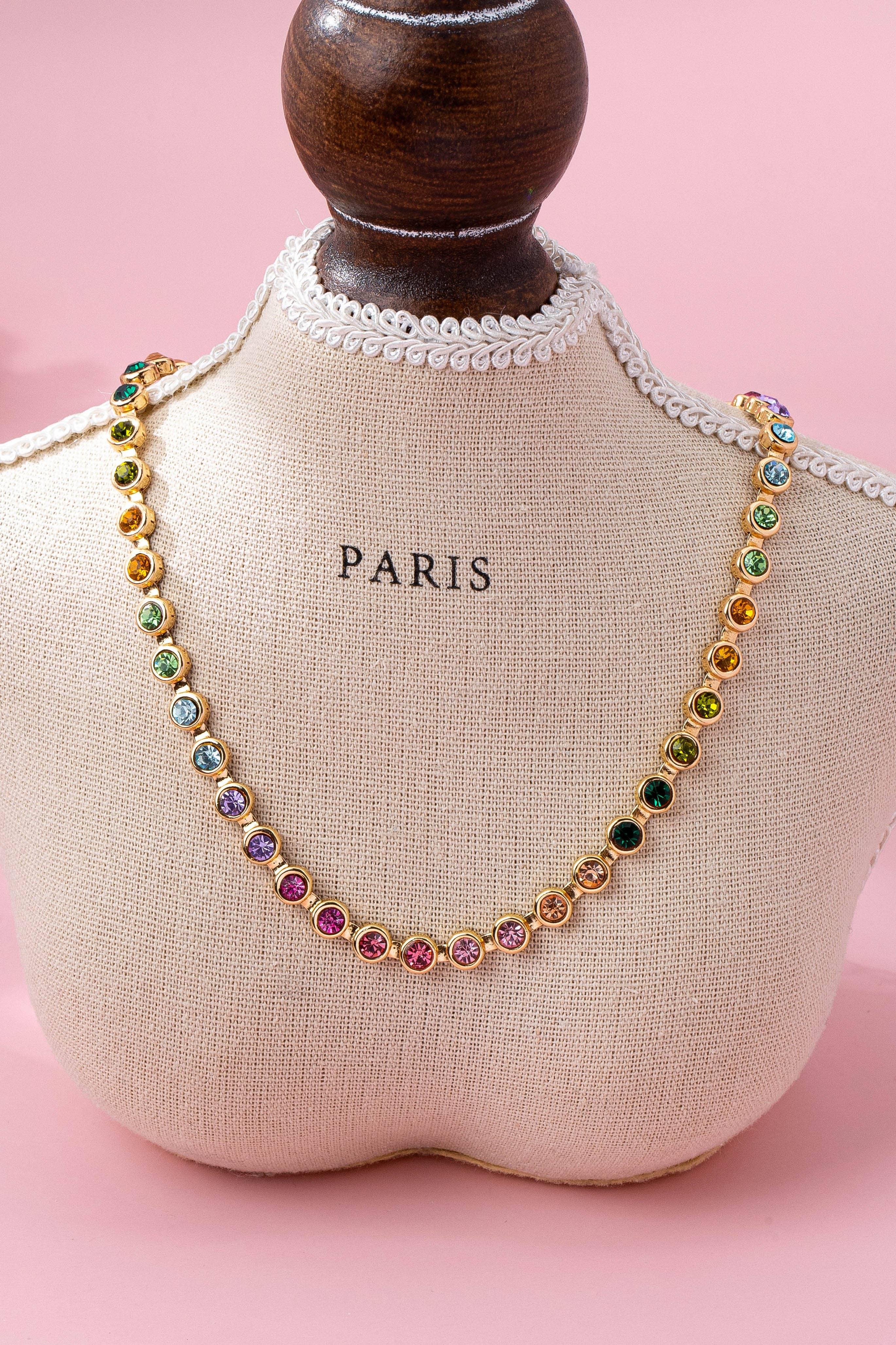 Rainbow Gemstone Necklace - Image 3