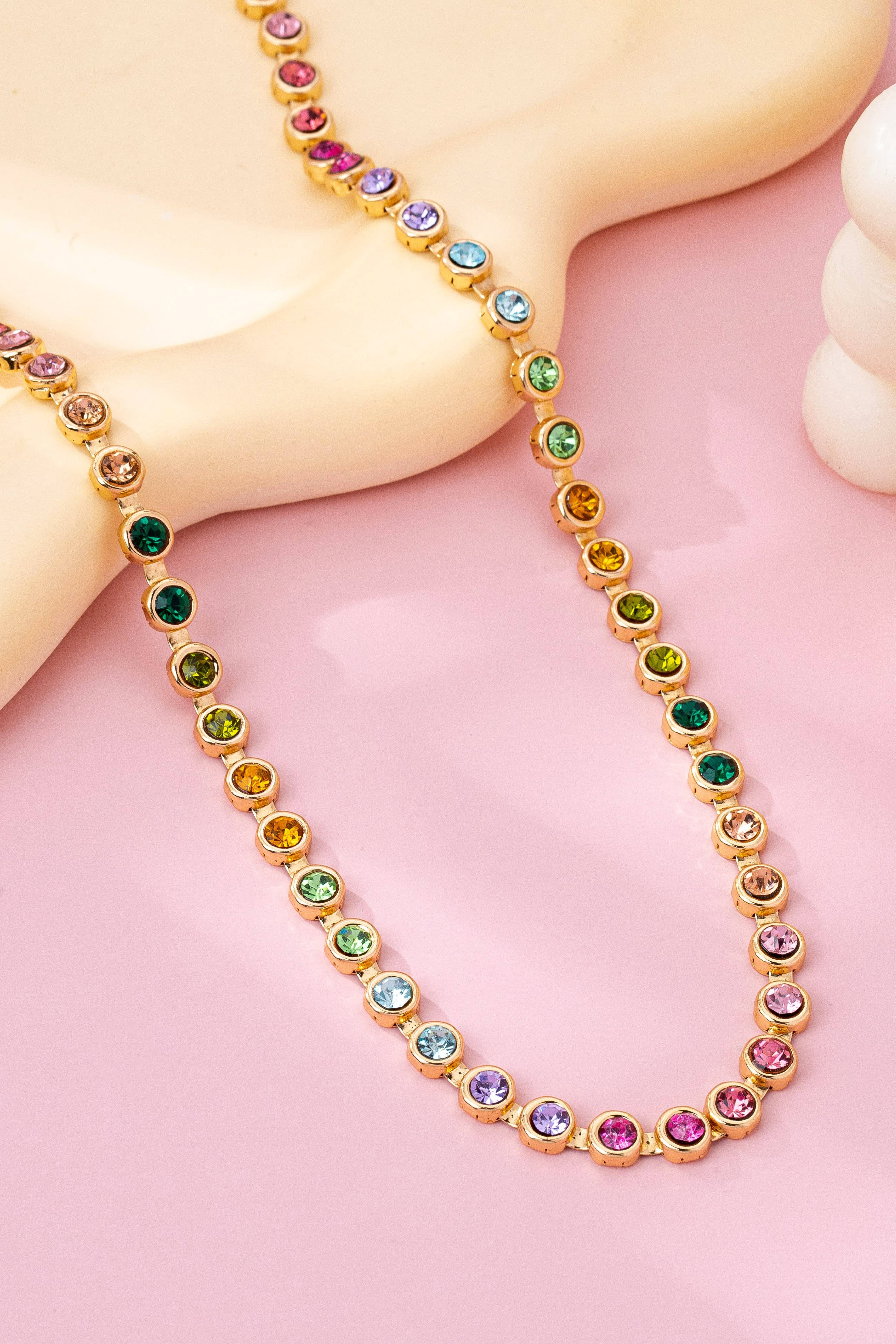 Rainbow Gemstone Necklace - Image 4