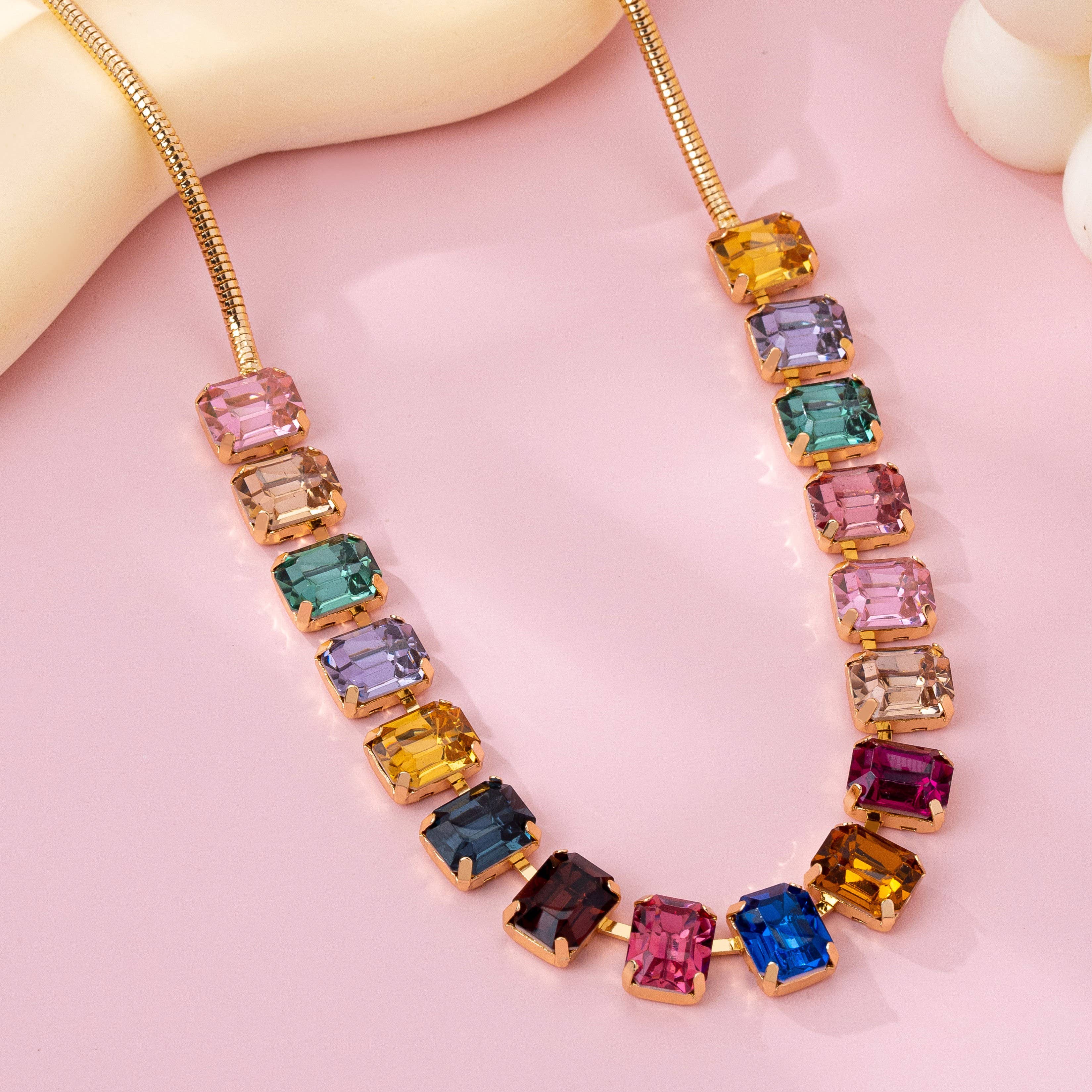 Rainbow Gemstone Necklace - Image 3