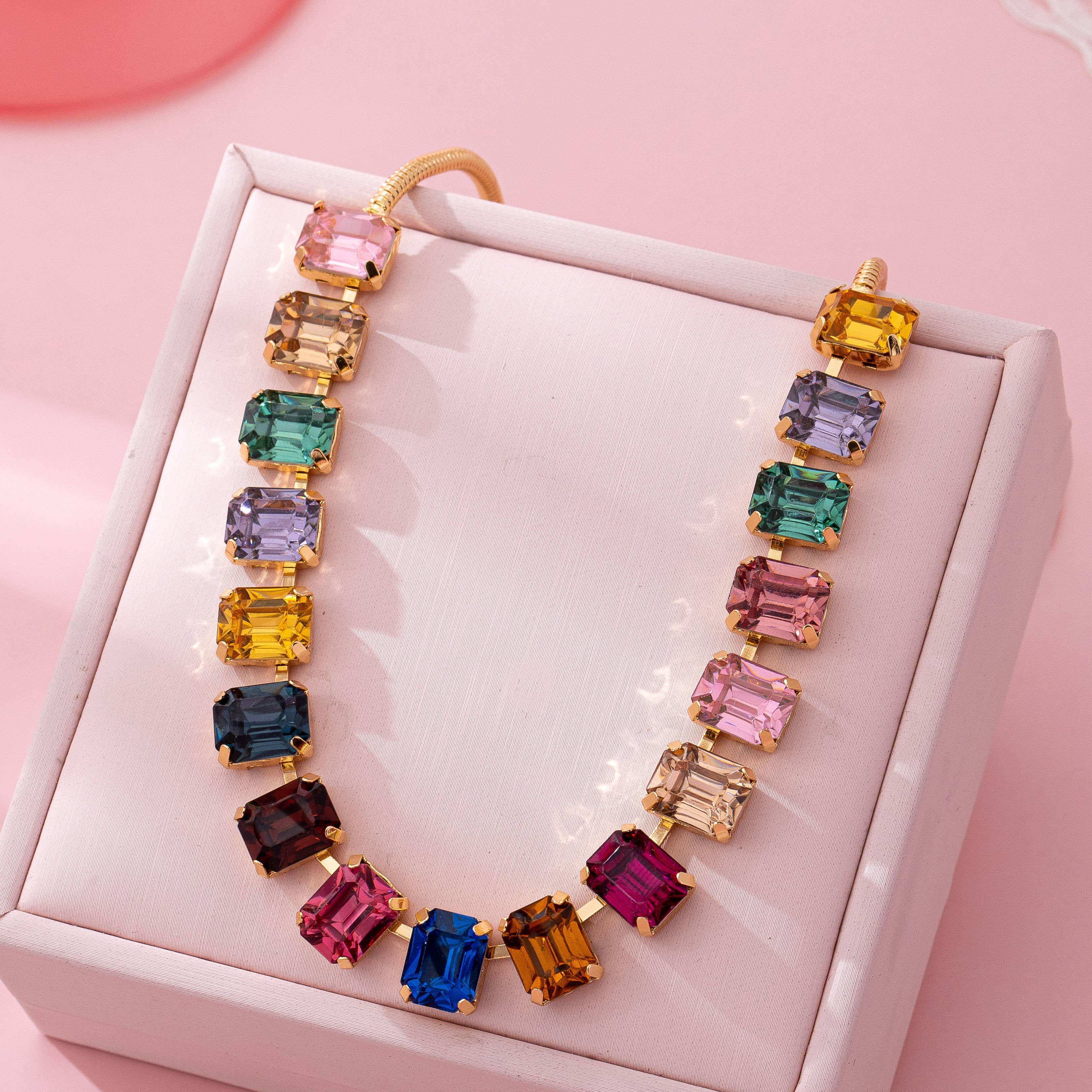 Rainbow Gemstone Necklace - Image 5